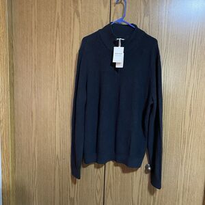 NWT Nordstrom Cotton Cashmere 1/4 Zip Sweater Men’s XL Grey